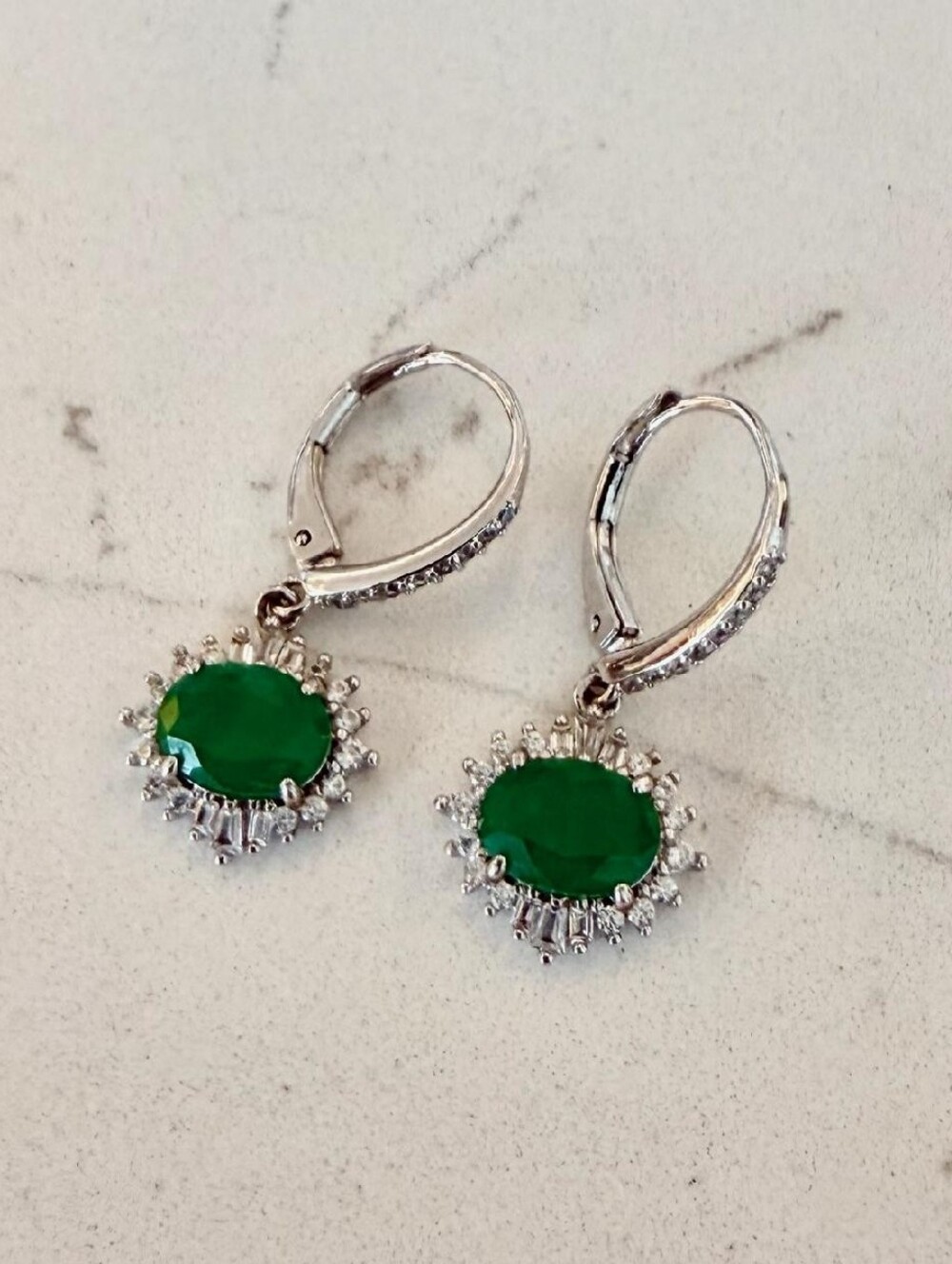NIB Bomb Party "Found My Forever" Earrings RBP 3581 Zambian Emerald Quartz